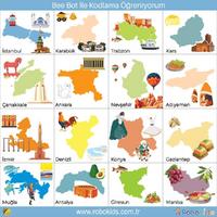 Bee-Bot ve Blue-Bot Kodlama Matı – Türkiye Şehirleri ve Simgeleri Temalı Eğitim Matı